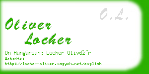oliver locher business card